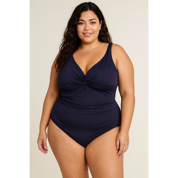 Contours By Coco Reef Womens 14/38D Purple One-Piece Swimsuit - Picture 10 of 10